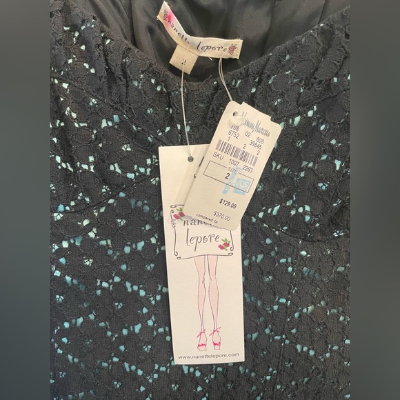 ⭐️NWT⭐️Nanette Lepore black lace dress, size 2 - Picture 7 of 9